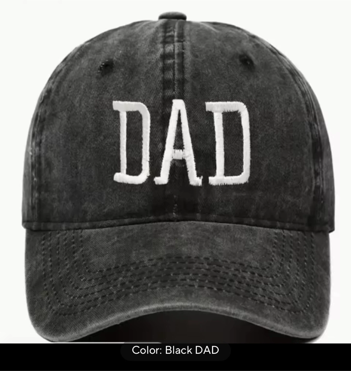 Wine Red "MOM" black DAD Baseball Cap - photo 2