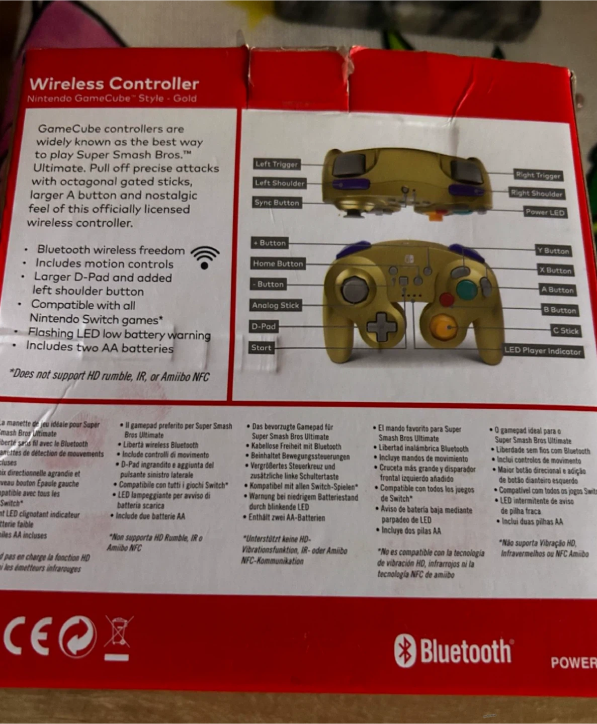 Nintendo GameCube Style Gold Wireless Controller - photo 2