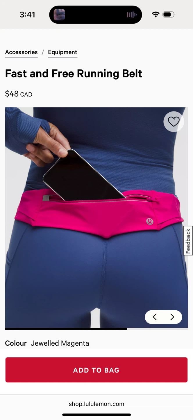 Lululemon Fast and Free Running Belt - Jewelled Magenta - photo 4