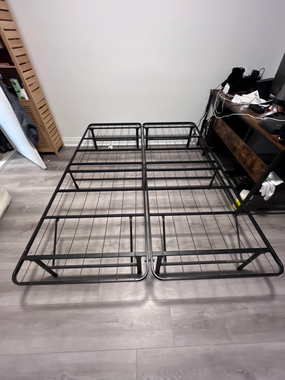 Queen Metal Foldable Bed Frame - Black
