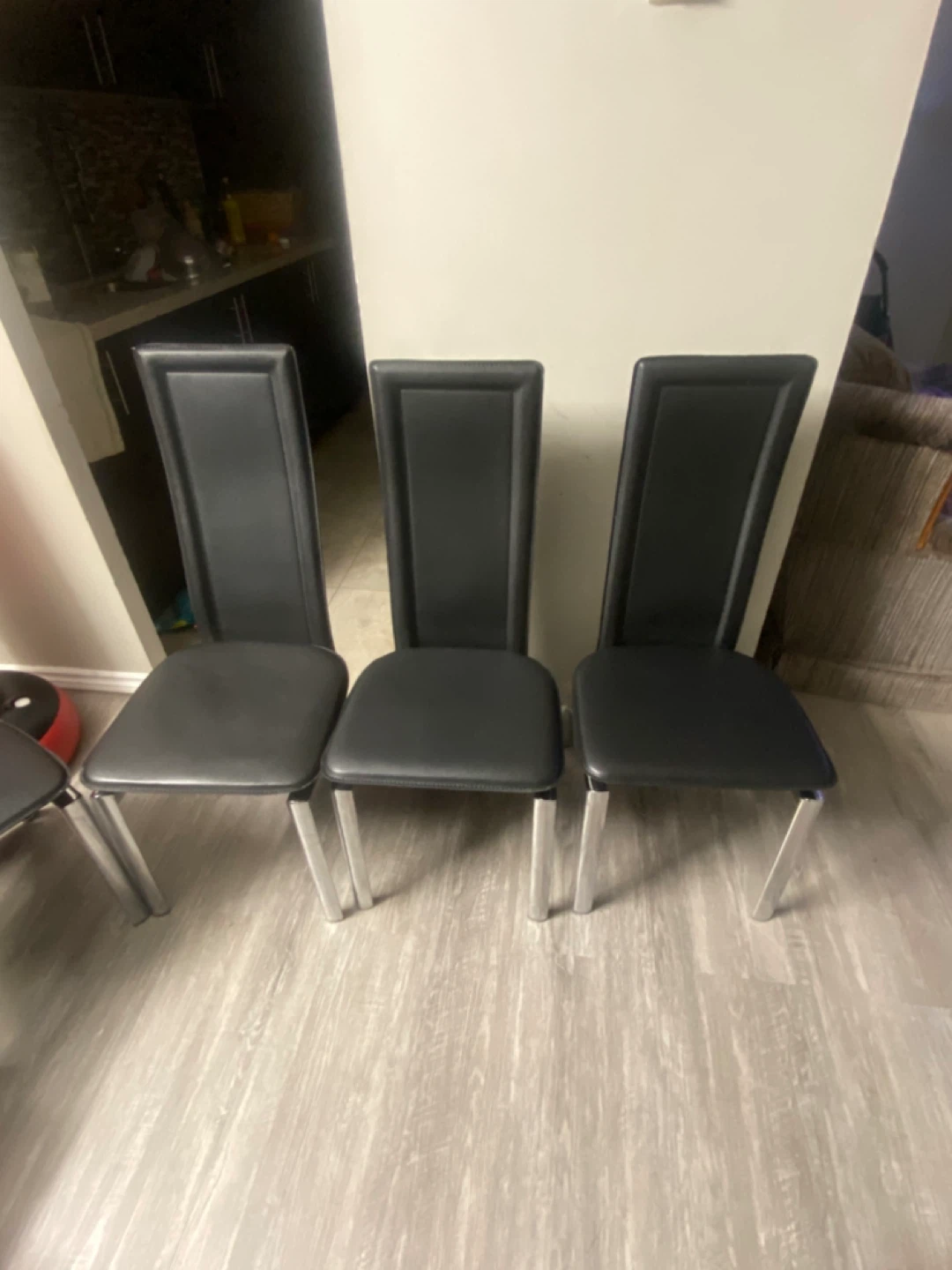 Set of 6 Black Dining Chairs - photo 2