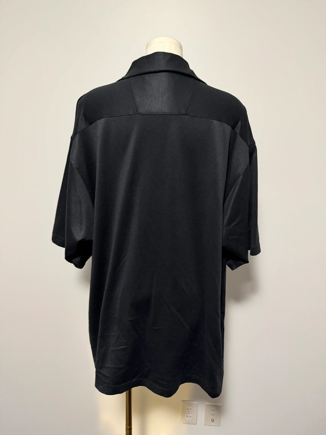 Black Short Sleeve Button-Up Shirt Men’s - photo 4