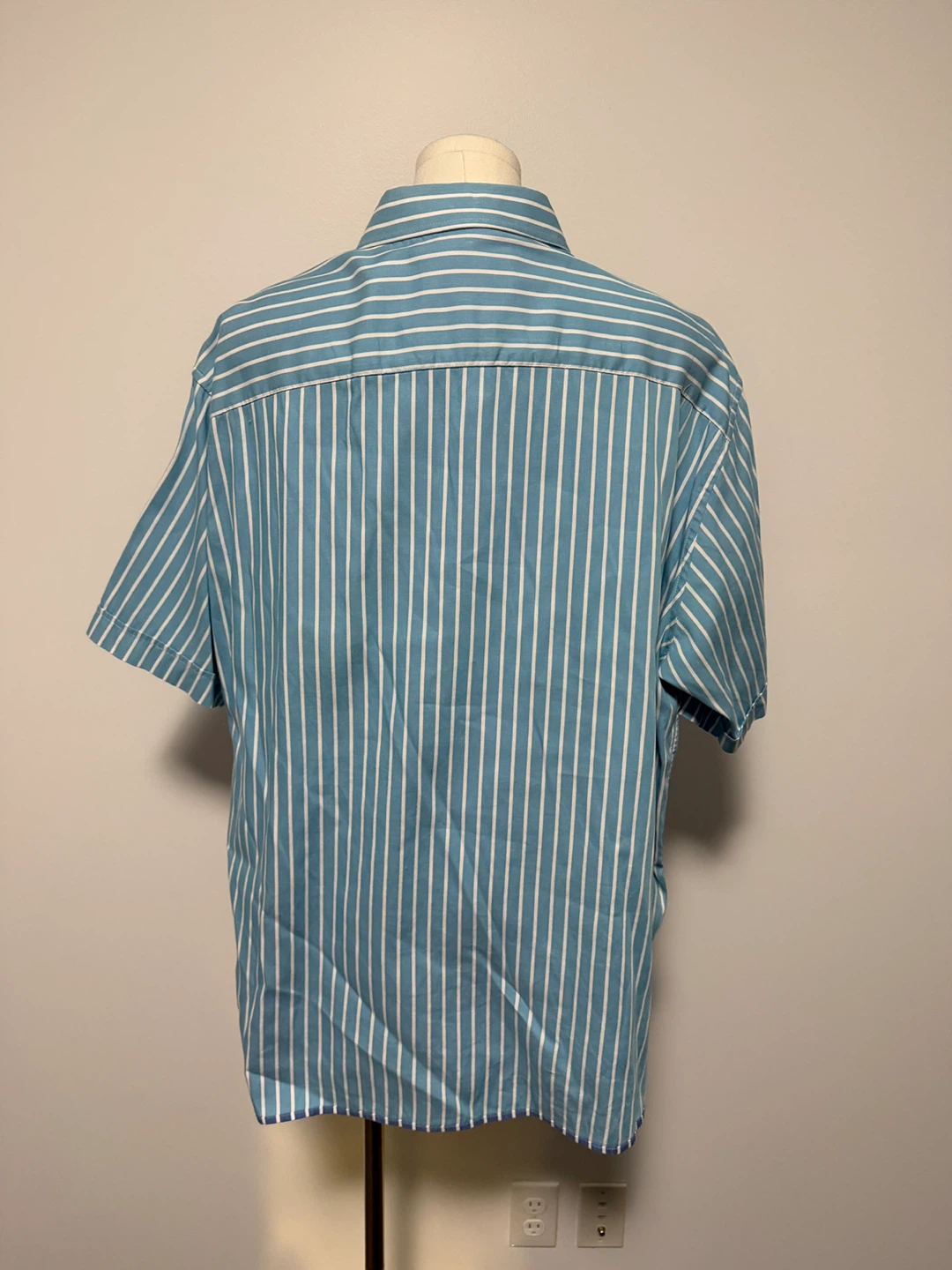 Striped Short Sleeve Button-Up Shirt - photo 5