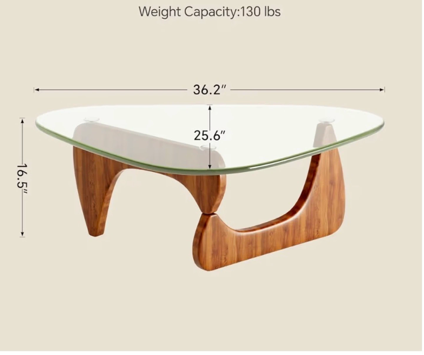 Noguchi Style Glass Coffee Table - New in Box - photo 2
