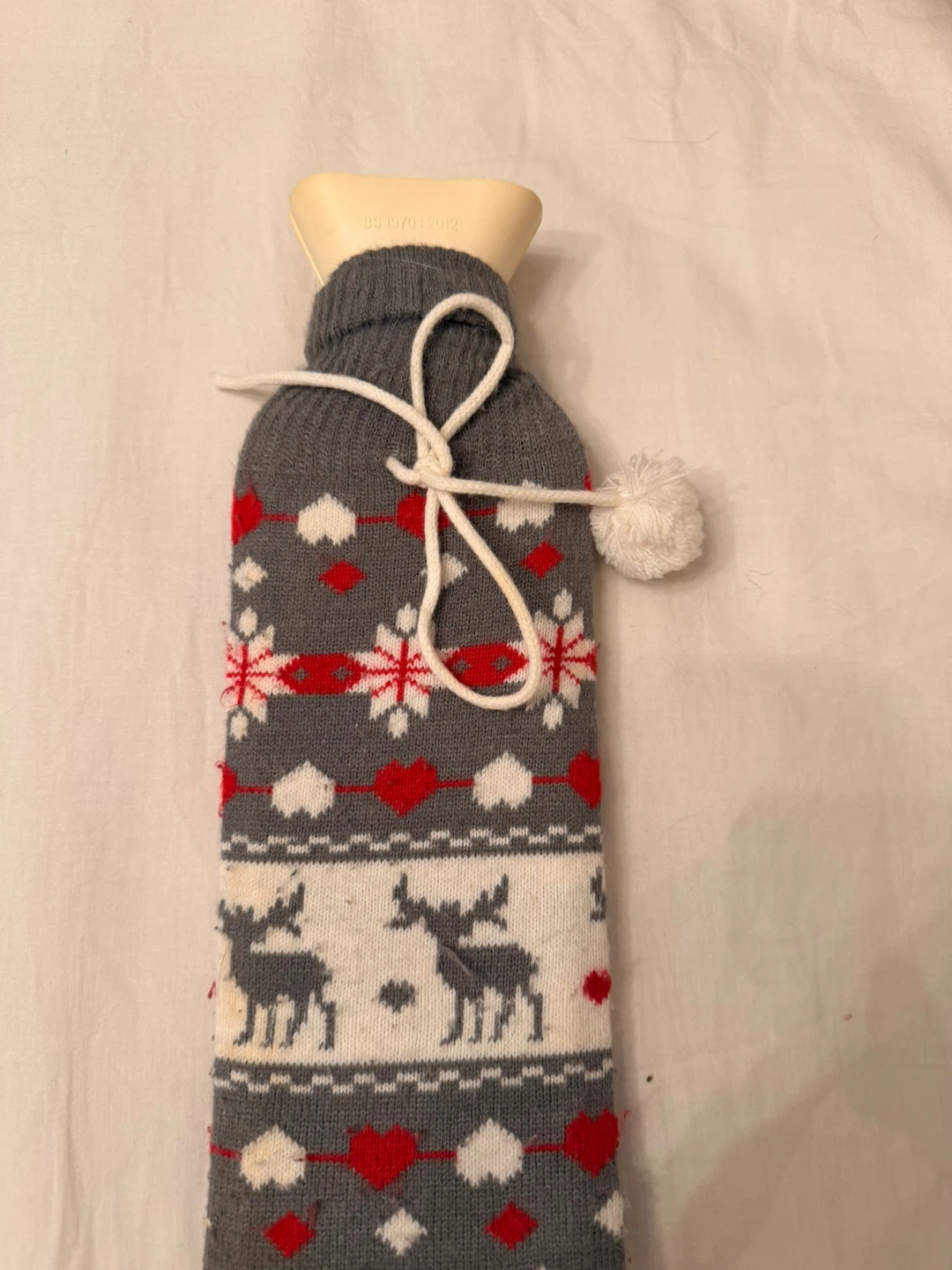 Hot Water Bottle with Knitted Cover - photo 3