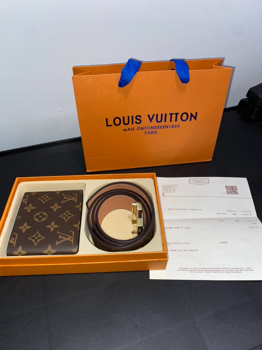 Louis Vuitton Wallet & Belt Set