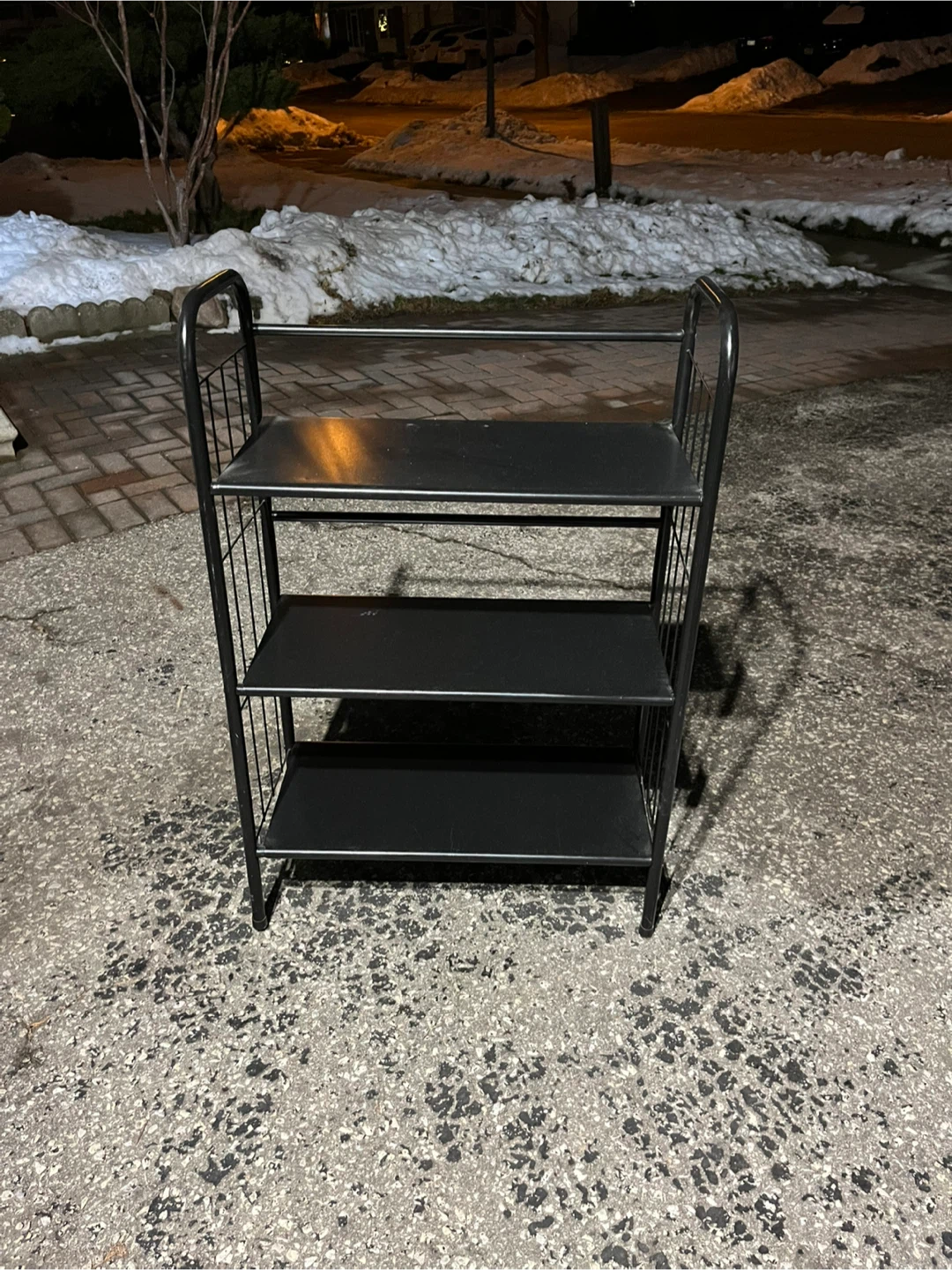 Black Metal 3-Tier Shelf