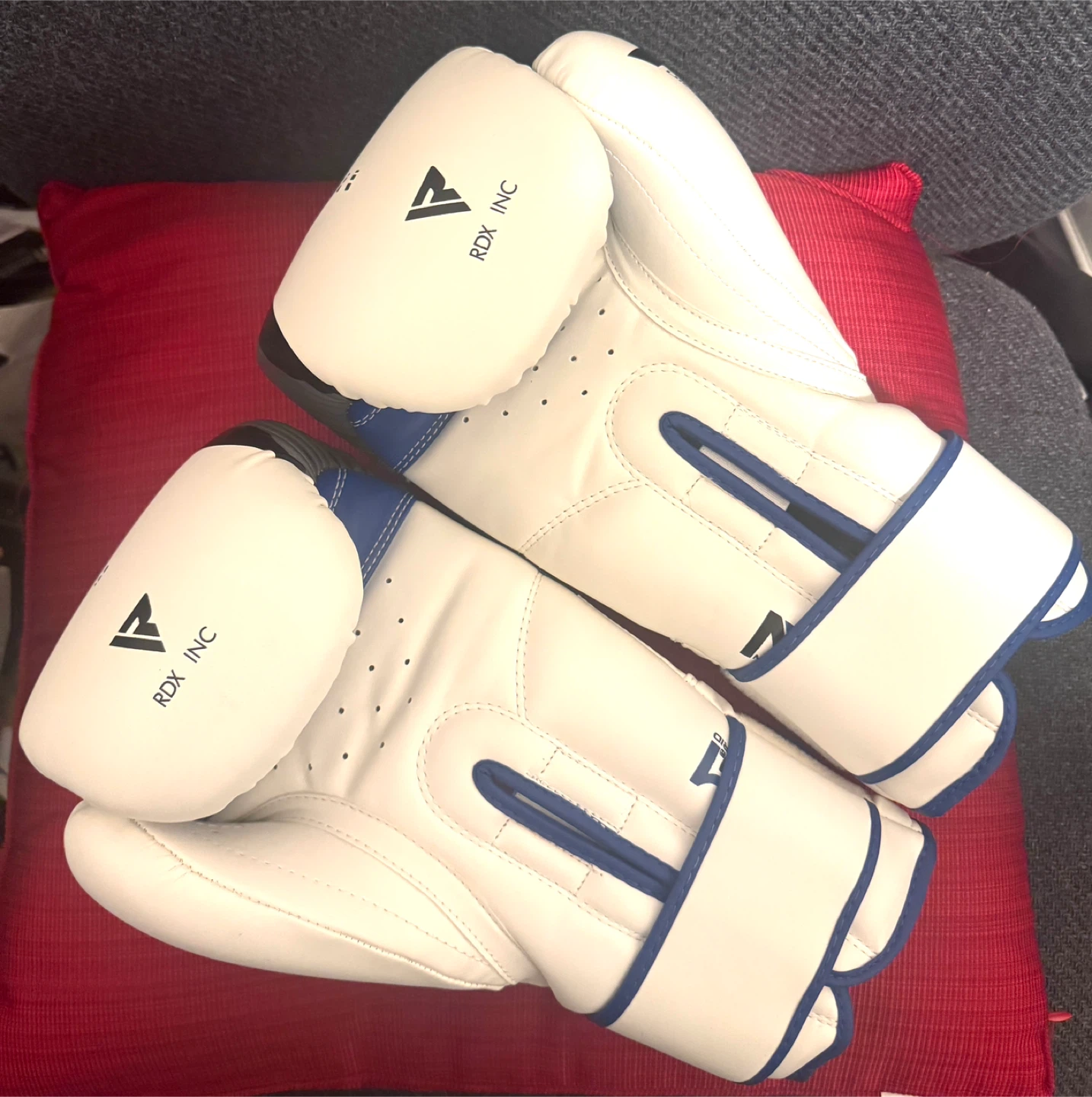 RDX INC Boxing Gloves - White & Blue - photo 2