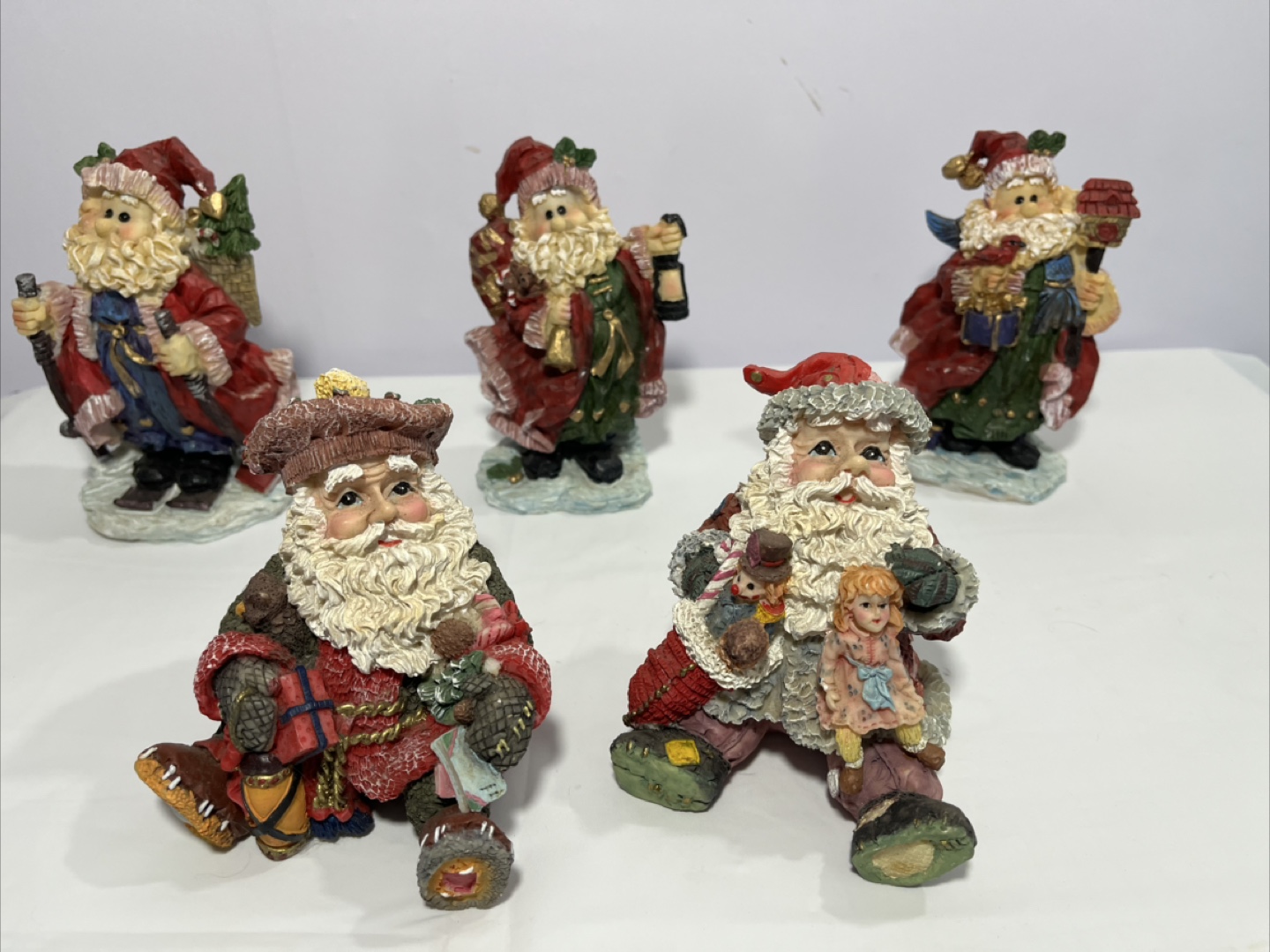 Set of 5 Santa Figurines