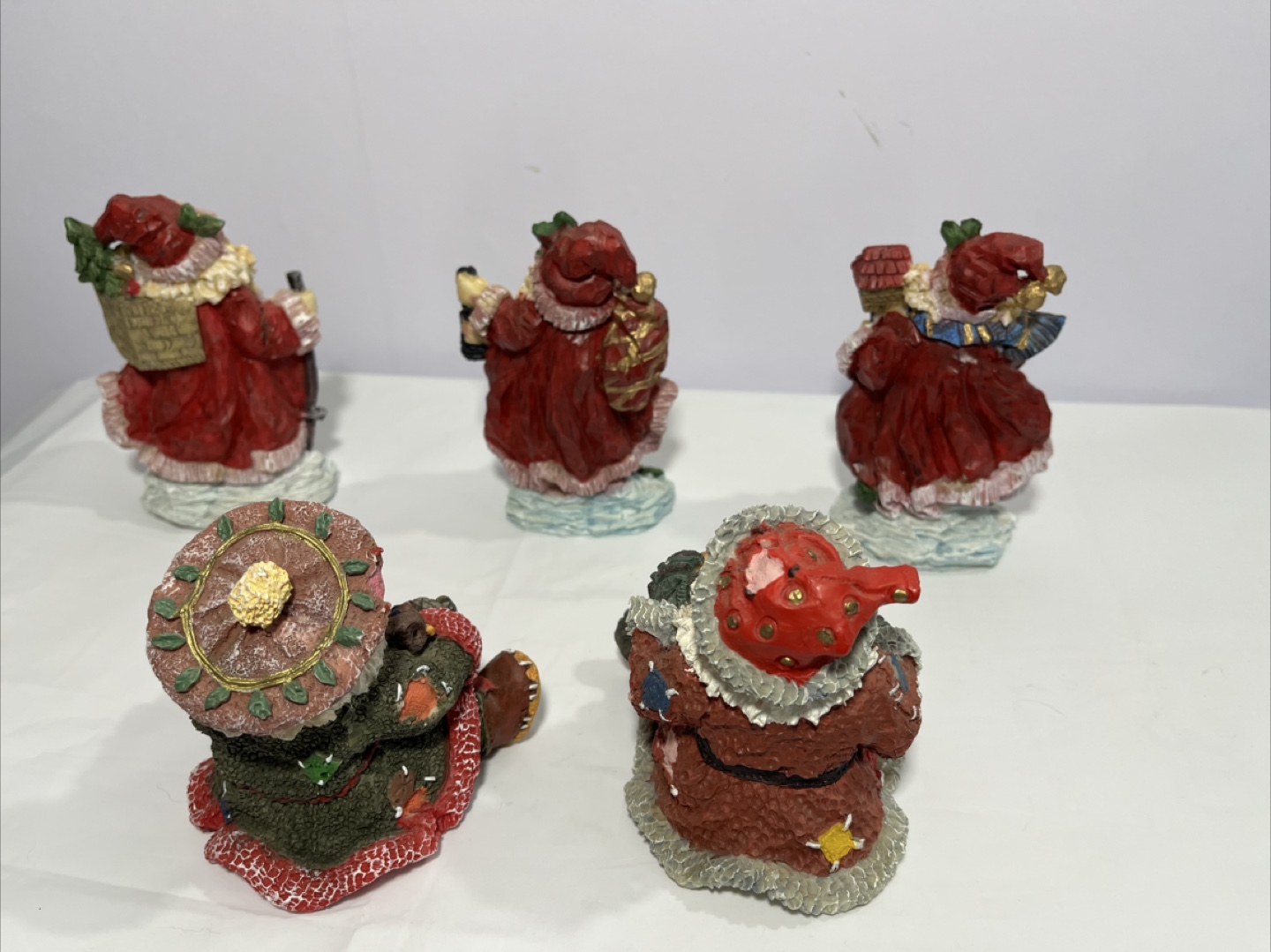 Set of 5 Santa Figurines - photo 2