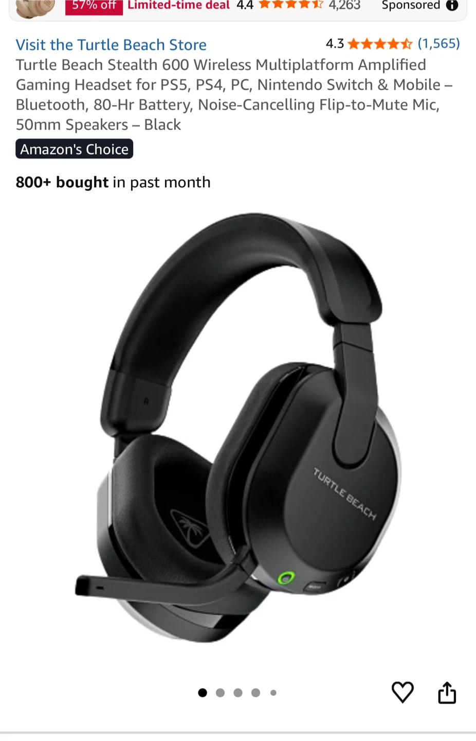 Turtle Beach Stealth 600 Wireless Gaming Headset - Black