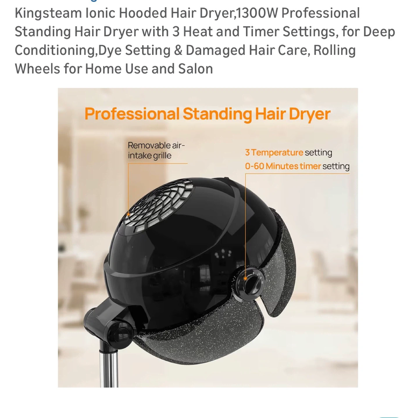 Brand New Ionic Hooded Hair Dryer - Salon Quality! - photo 2