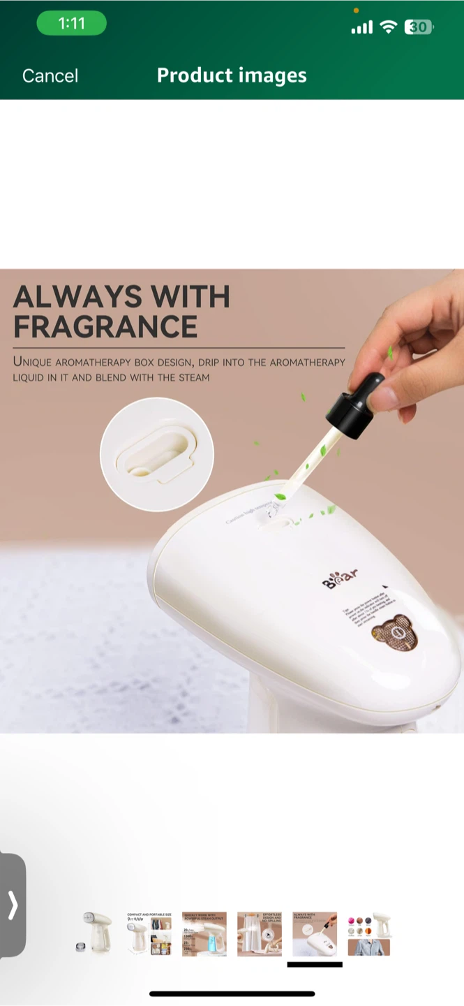 3 Bar Garment Steamer - Compact & Portable