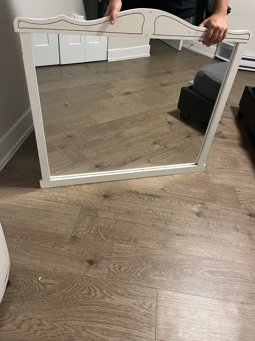 White Framed Mirror