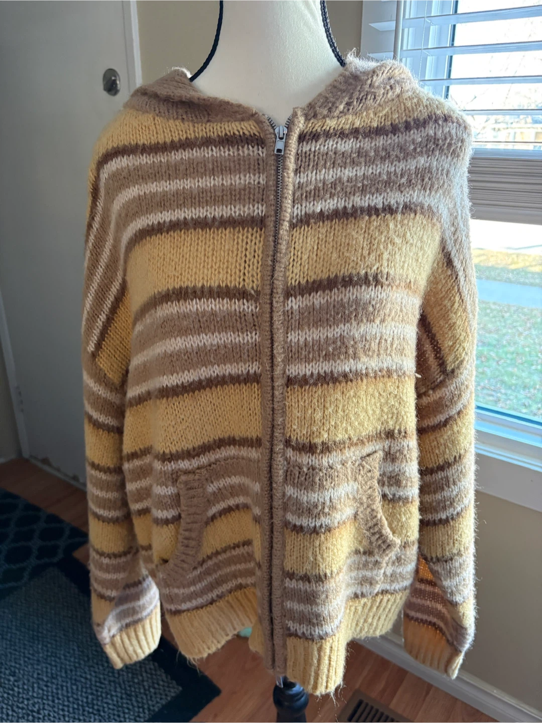 Urban Outfitters Striped Knit Hoodie Sweater - photo 4