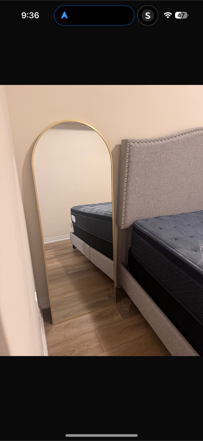 Gold Arched Full Length Mirror