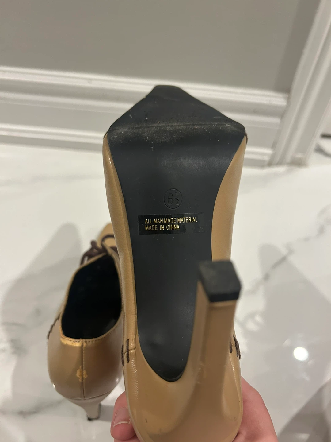 Boardwalk Tan Lace-Up Heels - Size 6.5 - photo 4