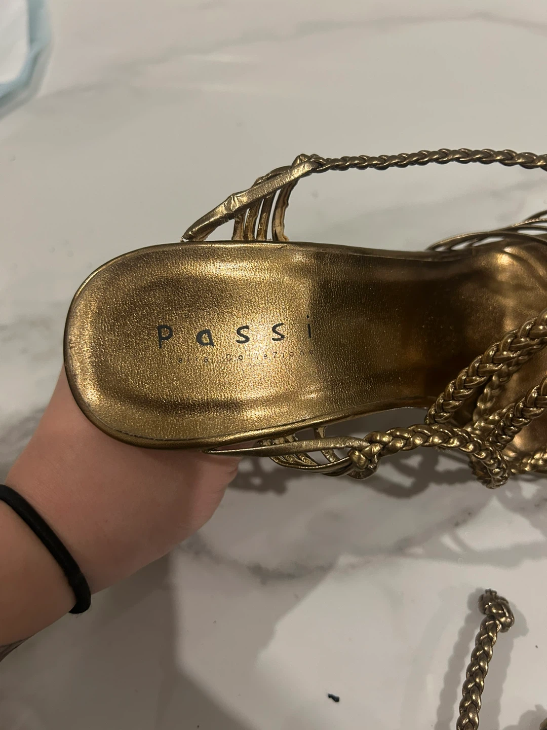 Passi Gold Heels - Size 7.5 - photo 3