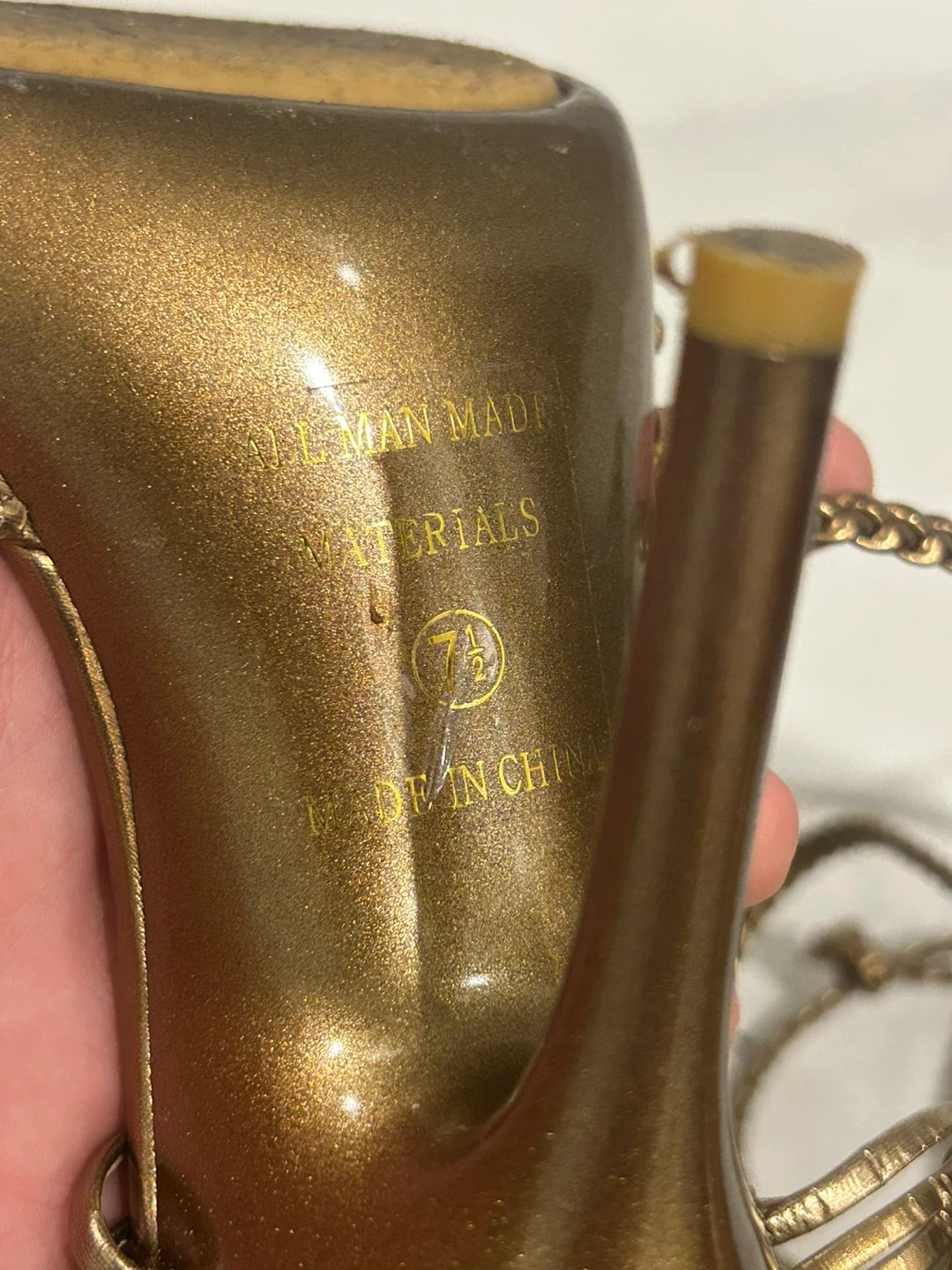 Passi Gold Heels - Size 7.5 - photo 4