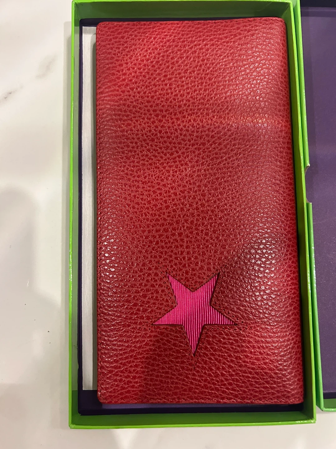 Shanghai Tang Red Leather Wallet