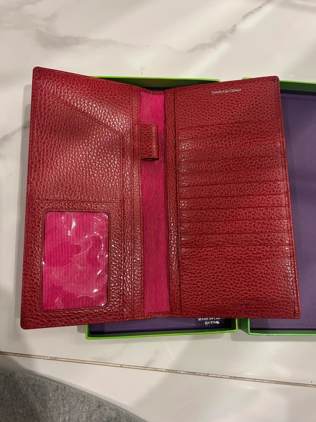 Shanghai Tang Red Leather Wallet - photo 2