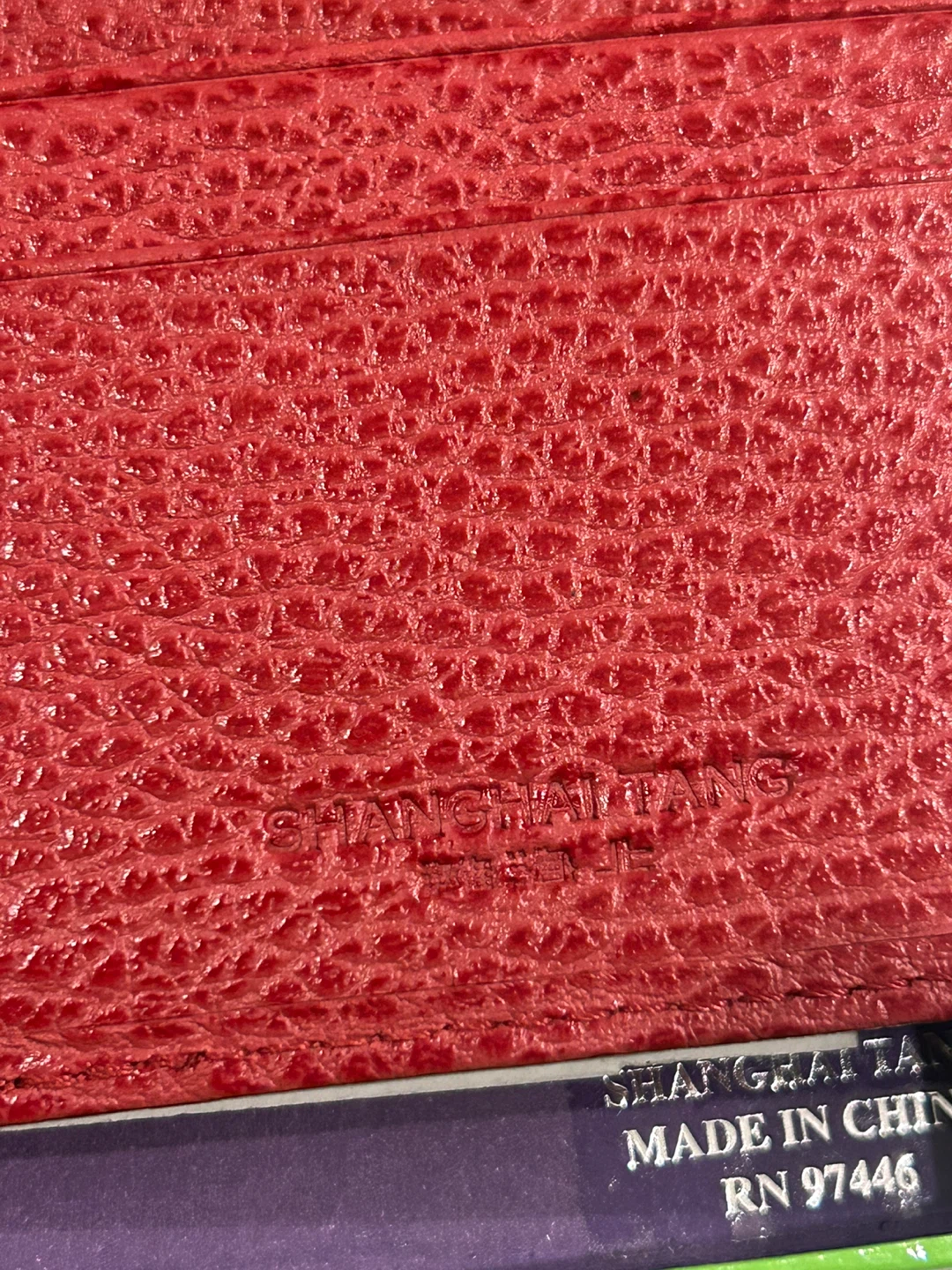 Shanghai Tang Red Leather Wallet - photo 4