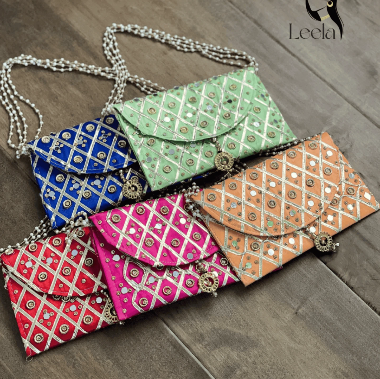 Embroidered Clutch Purse