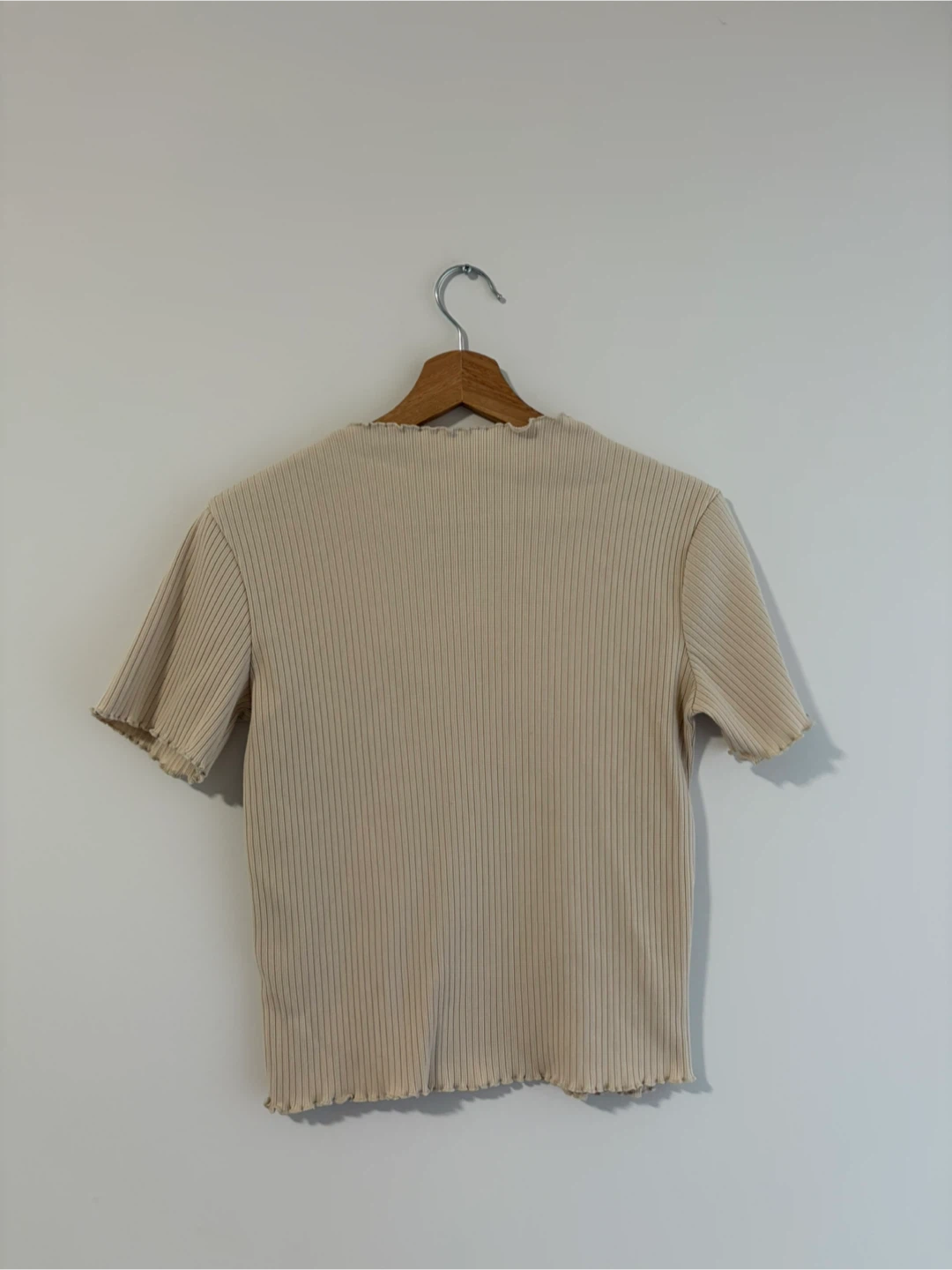 GU Ribbed Knit Top - Beige - photo 2