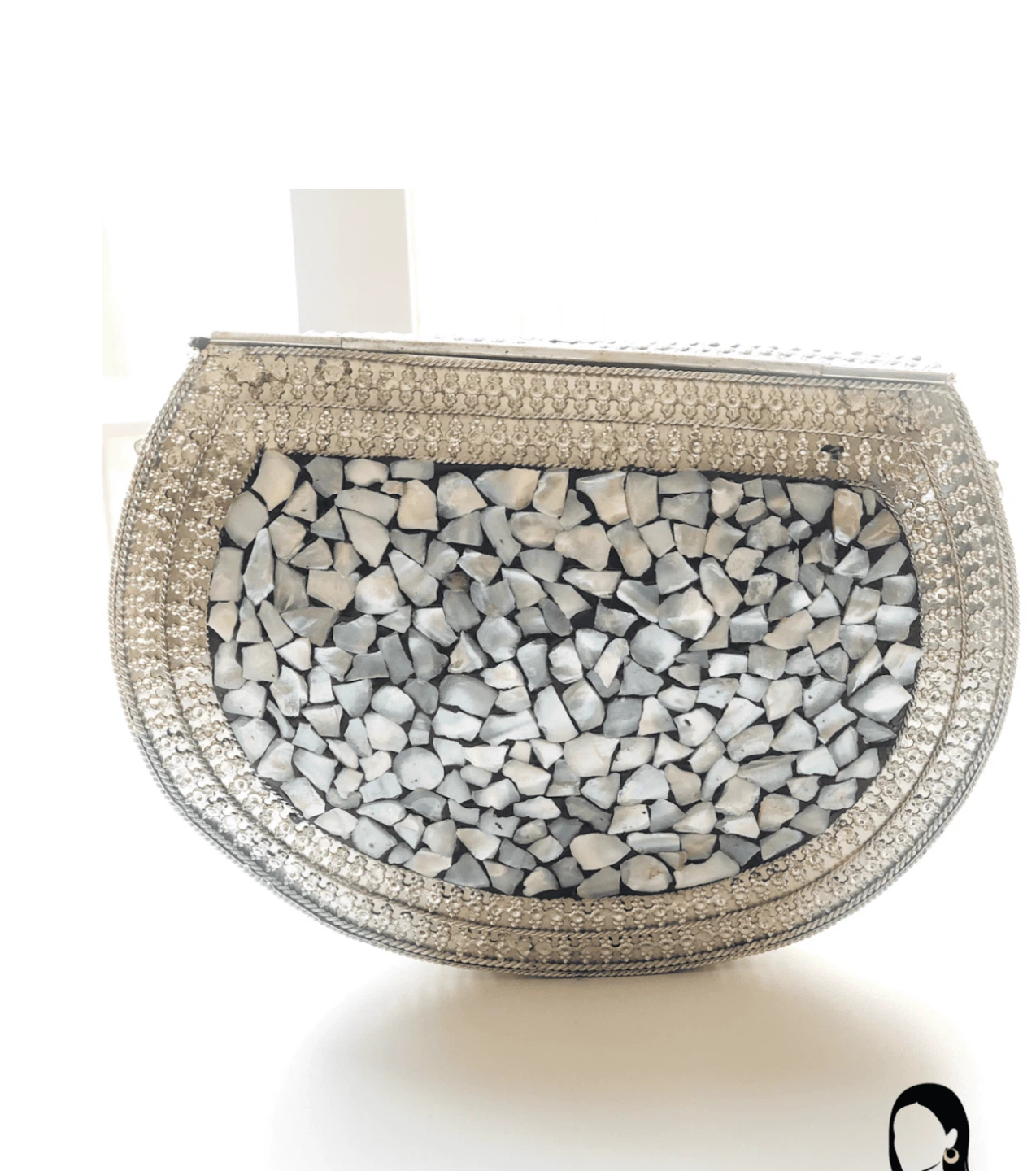Mosaic Silver Clutch Purse - photo 2