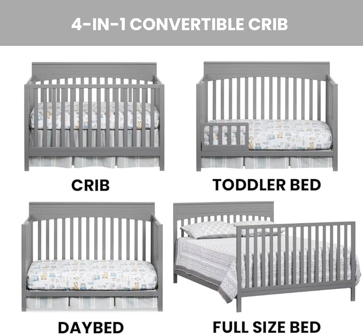 Baby 4-in-1 Convertible Crib - photo 3