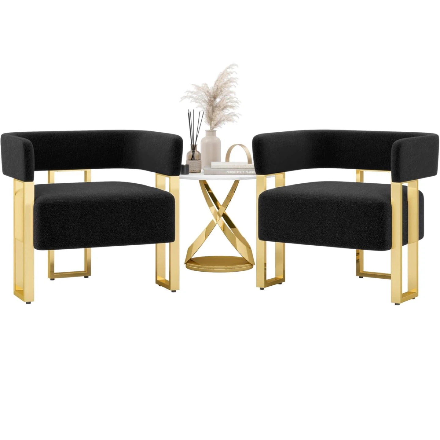 Black & Gold Accent Chair