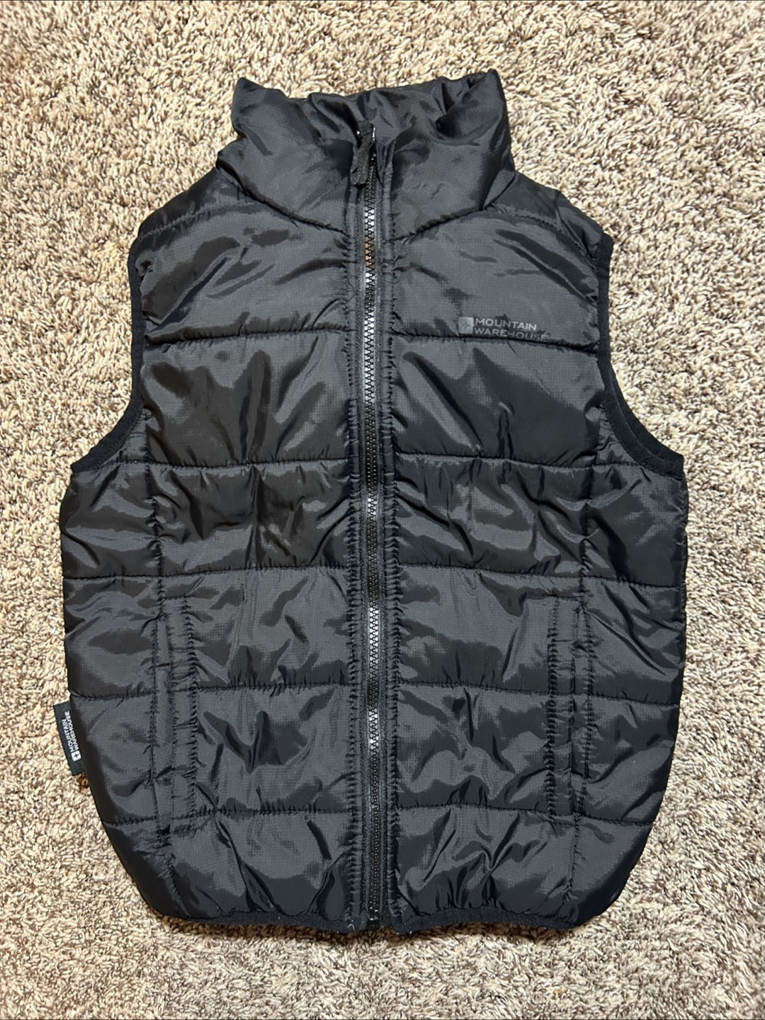Mountain Warehouse Kids Black Puffer Vest - Size 7-8