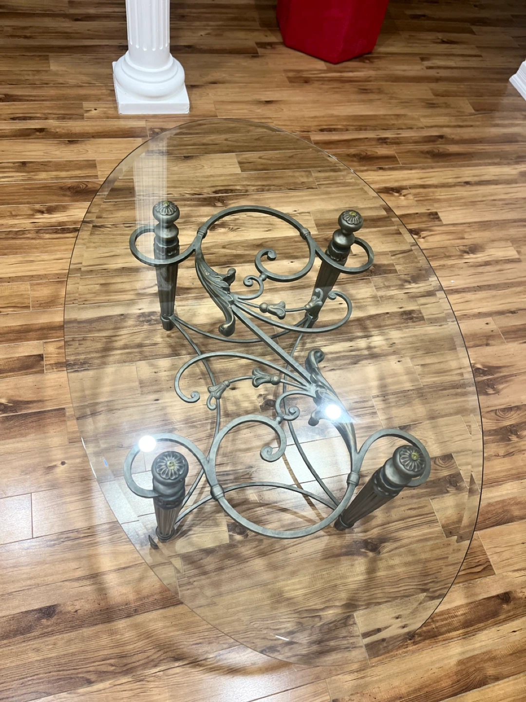Glass Oval Coffee Table - photo 2