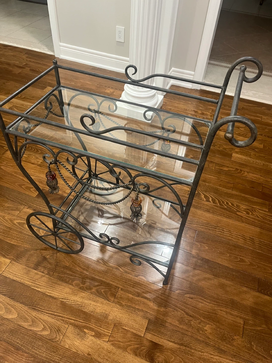 Metal & Glass Bar Cart - photo 3