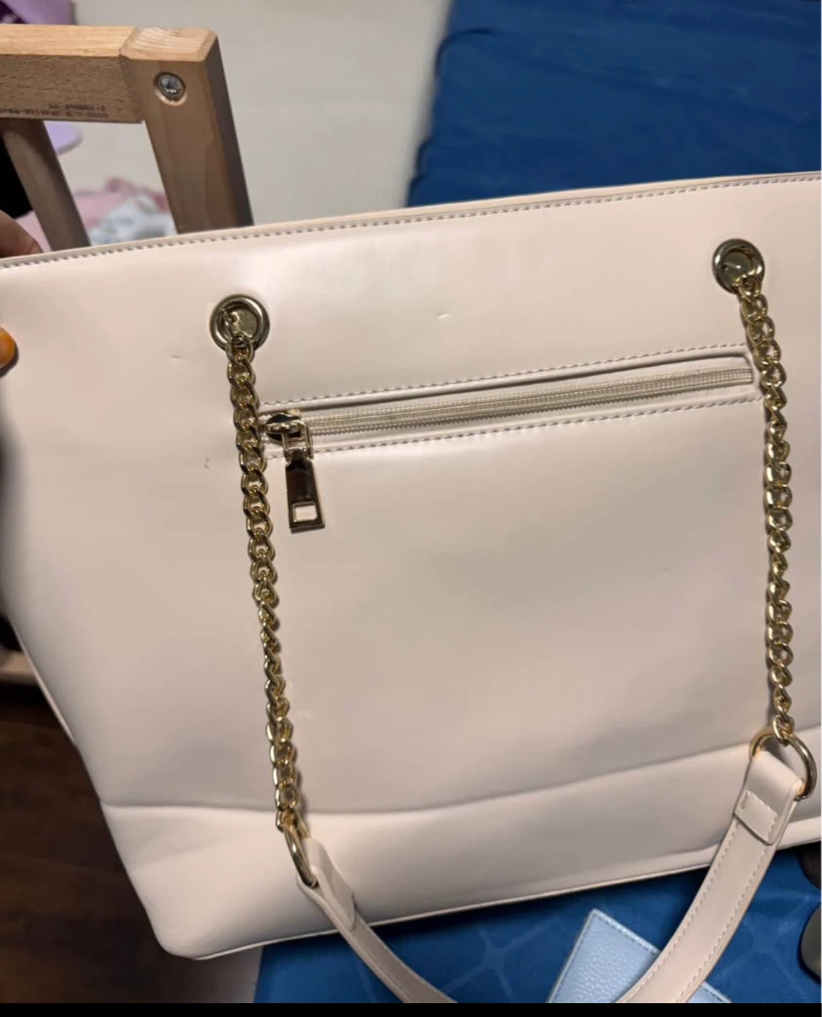 Tote Bag - Beige with Gold Chain - photo 2