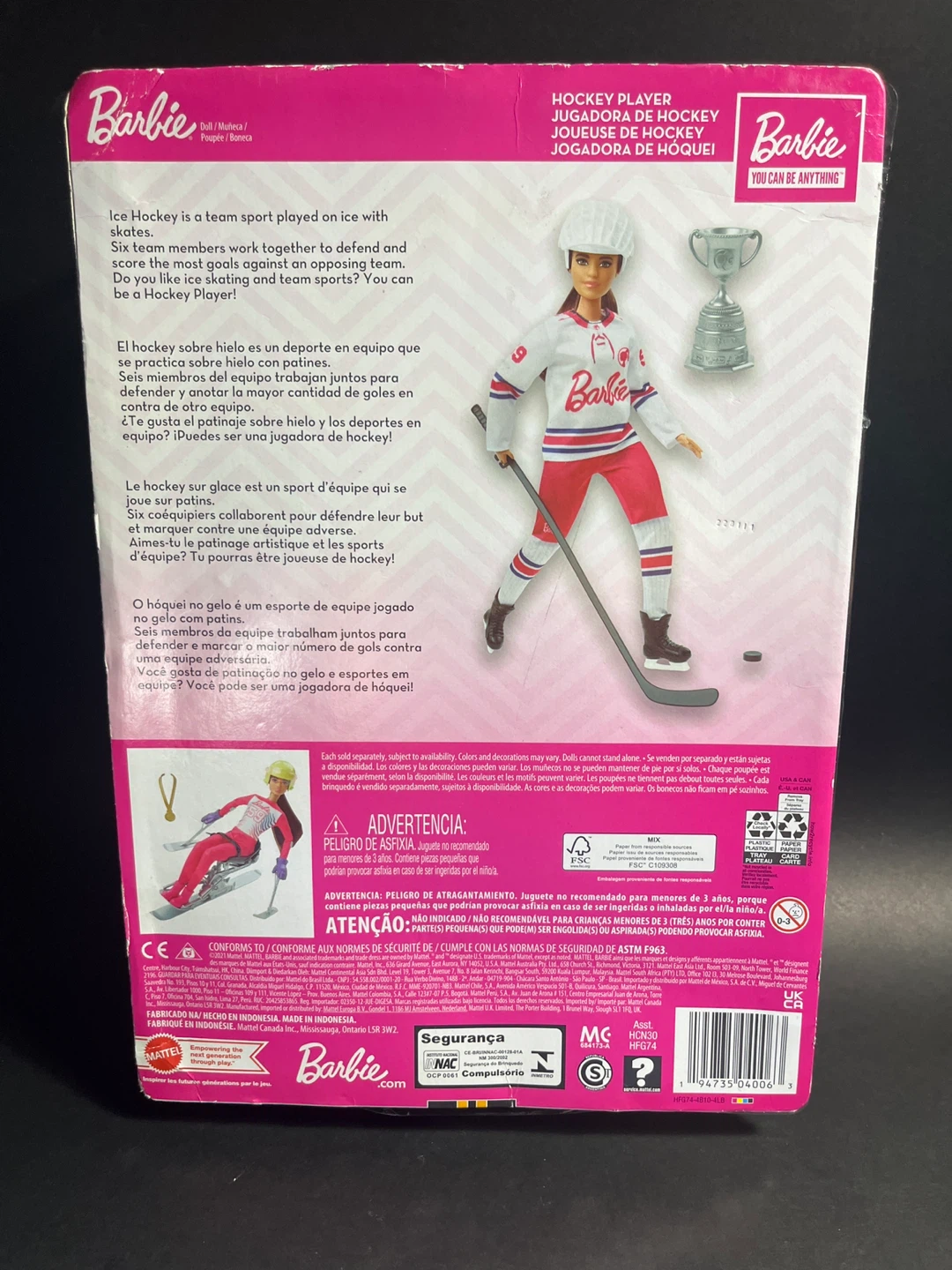 New Barbie Hockey Player Doll - photo 3