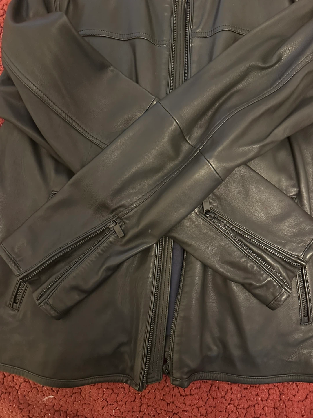 Massimo Dutti Black Leather Jacket - photo 2