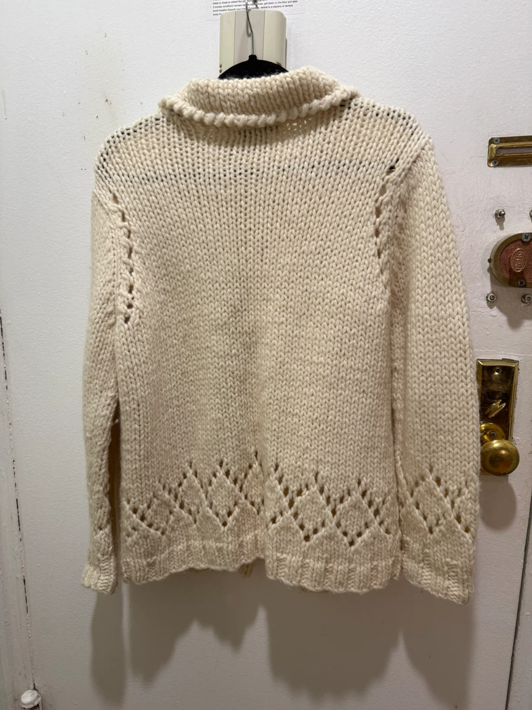 Real Clothes Cream Wool Blend Cardigan - Size L - photo 2