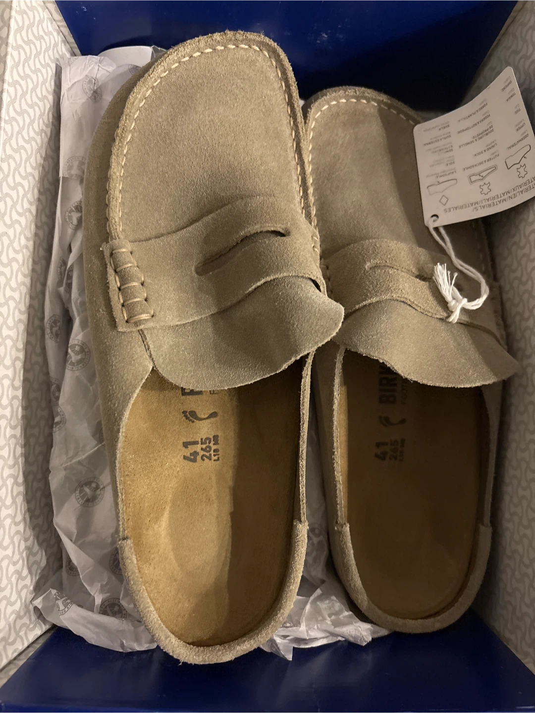 Birkenstock Naples Wrapped Taupe, Size US L10 M8