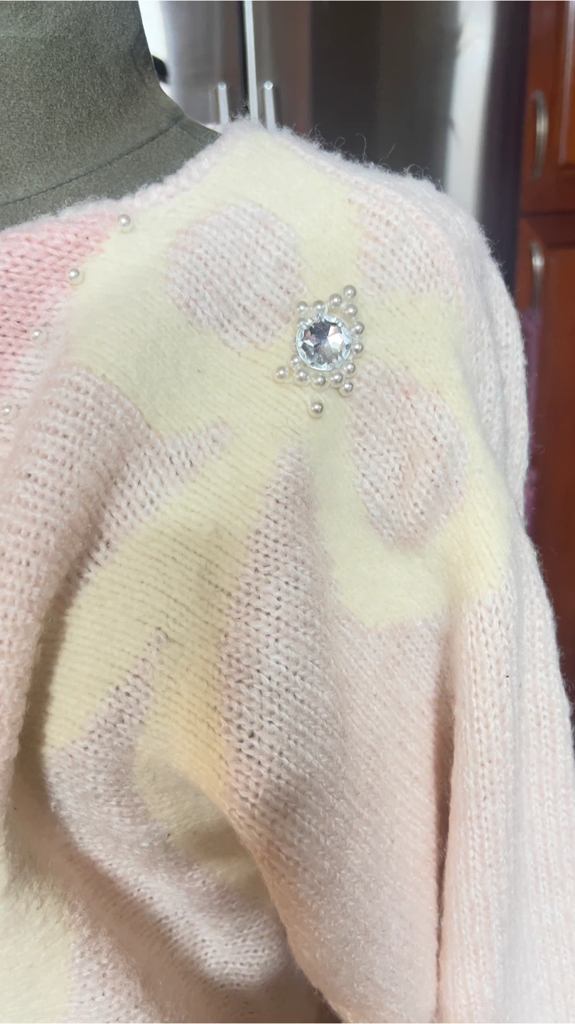 Vintage Pink Knit Sweater - photo 3