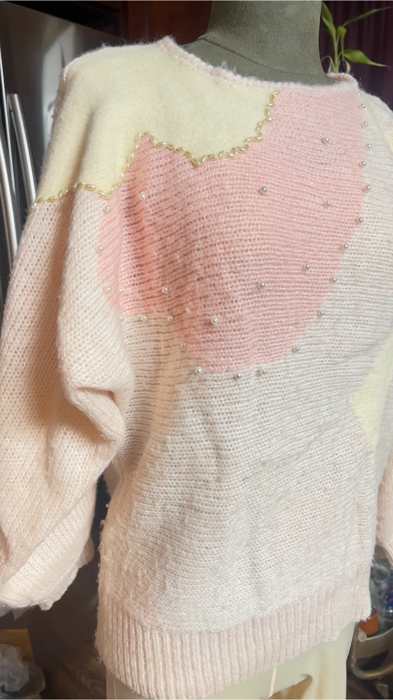 Vintage Pink Knit Sweater - photo 2