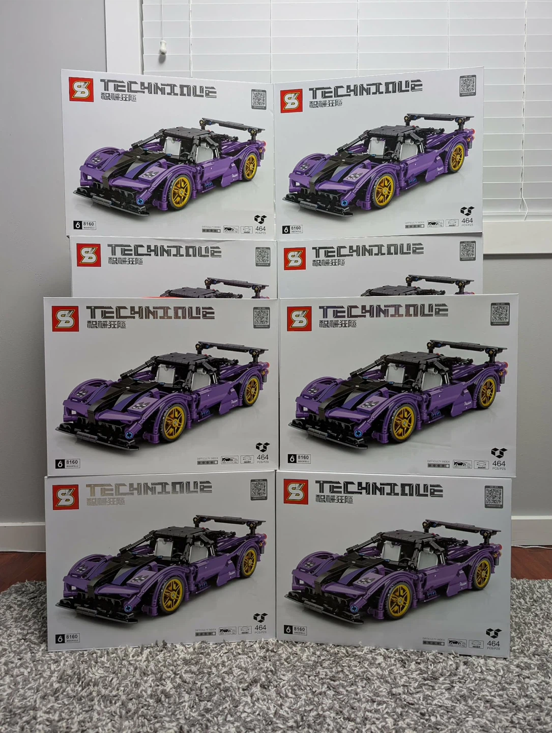 Sealed  Brand New Pagani Technic Purple Racer Car Building Set