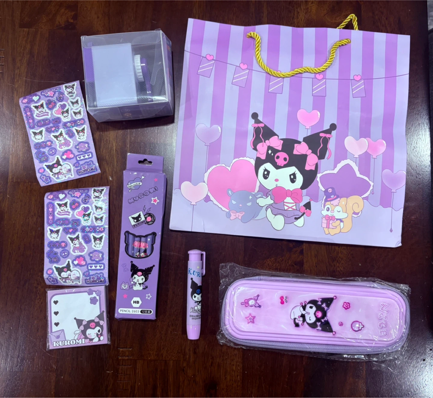 Kuromi Stationery Set - New!