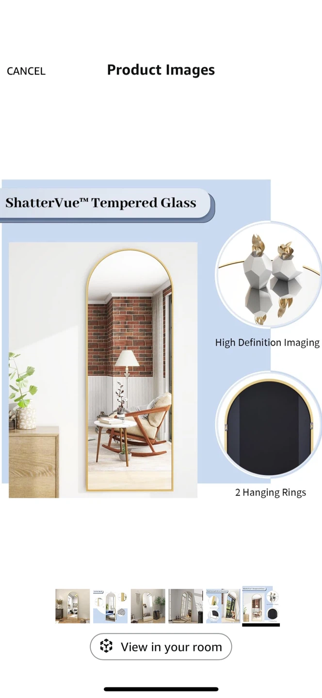 COFENY Full Length Mirror - Come with box - photo 5