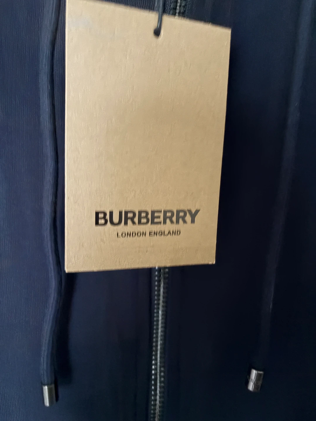 Burberry Navy Blue Cotton Hoodie Size M-L - photo 3