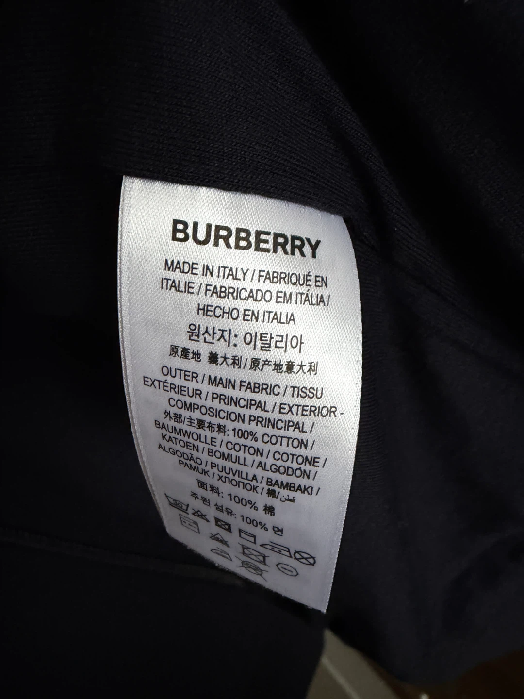 Burberry Navy Blue Cotton Hoodie Size M-L - photo 4