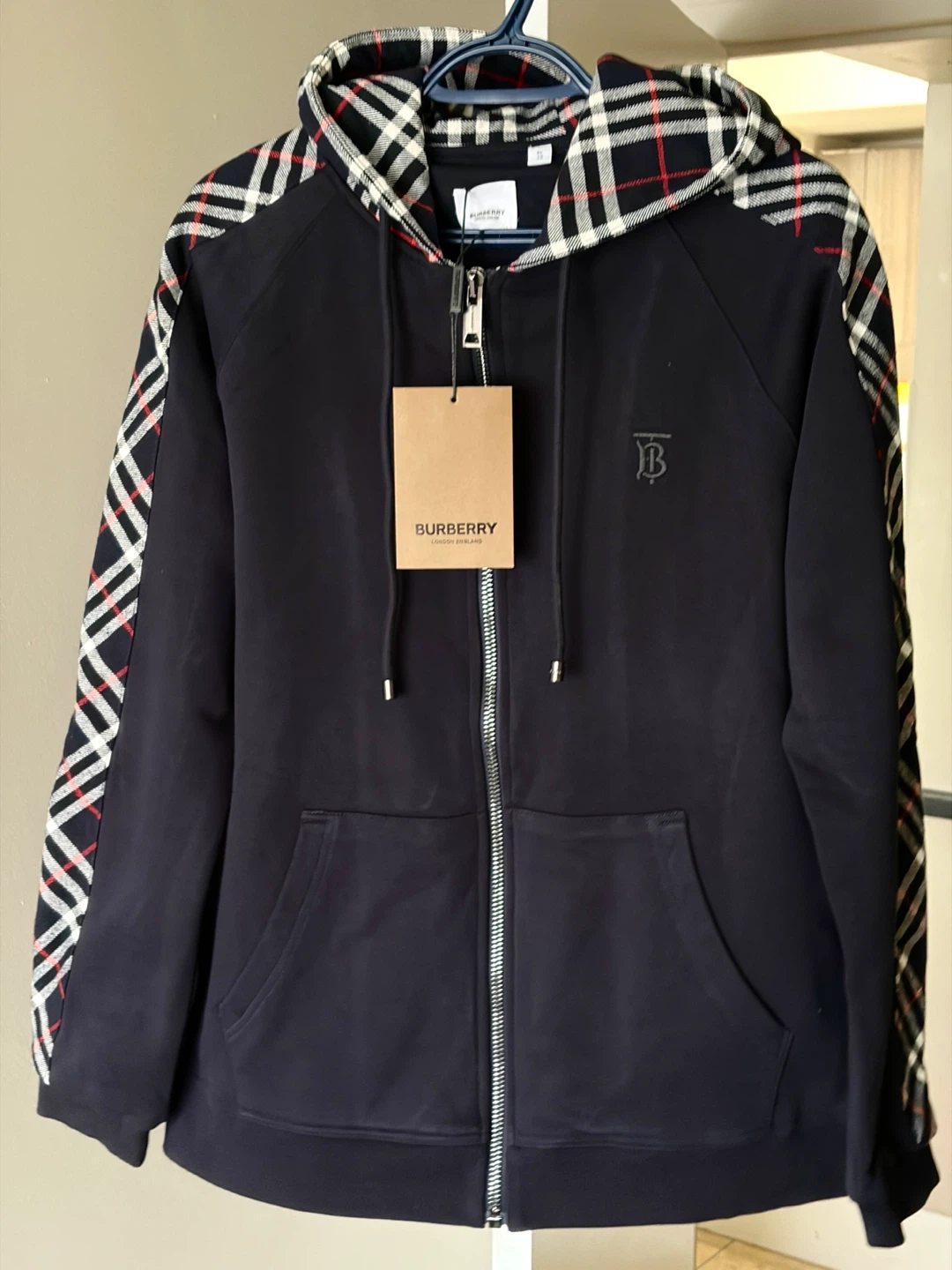 Burberry Navy Blue Cotton Hoodie Size M-L - photo 2