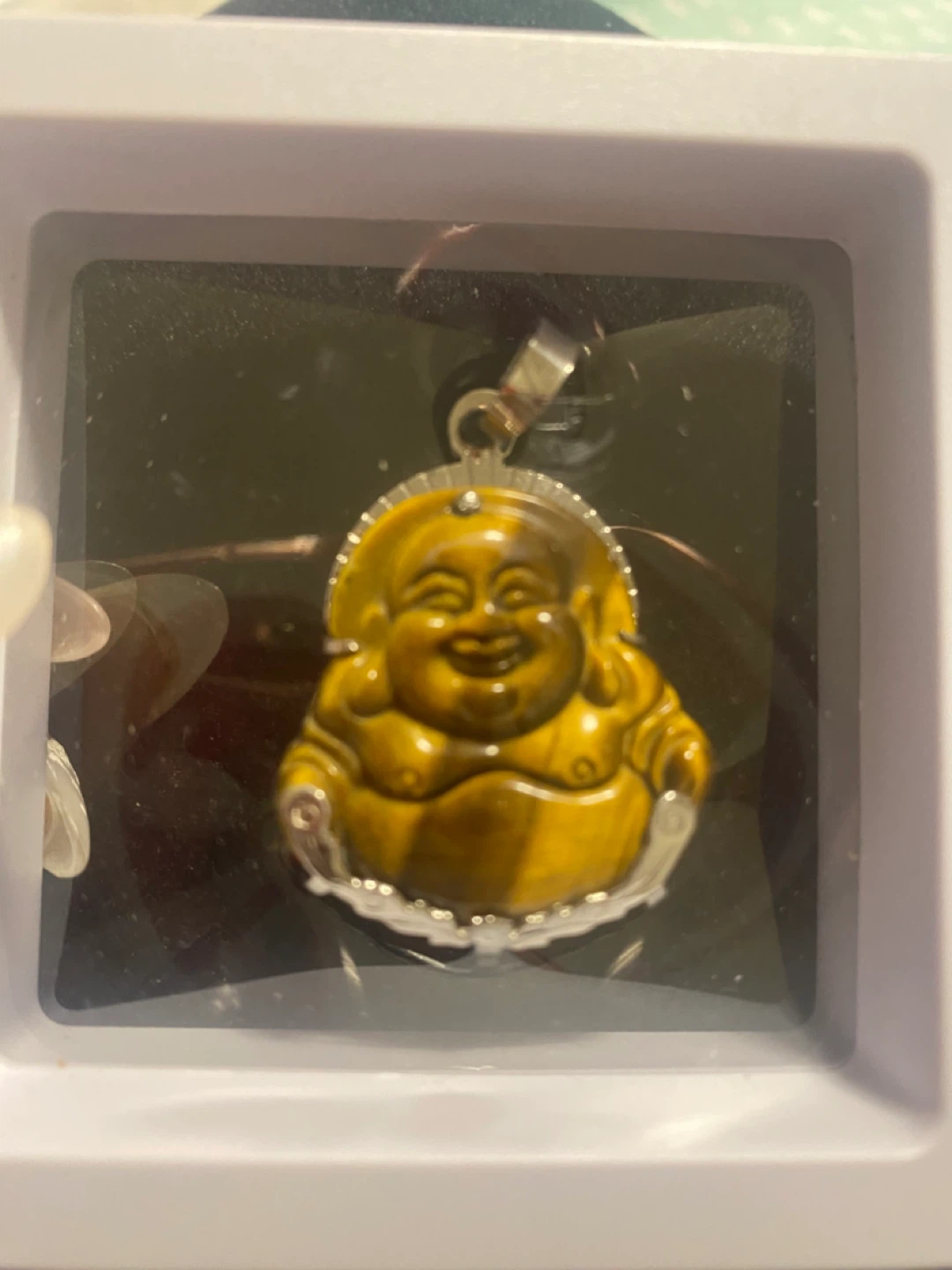 Buddha Pendant - Tiger's Eye Stone