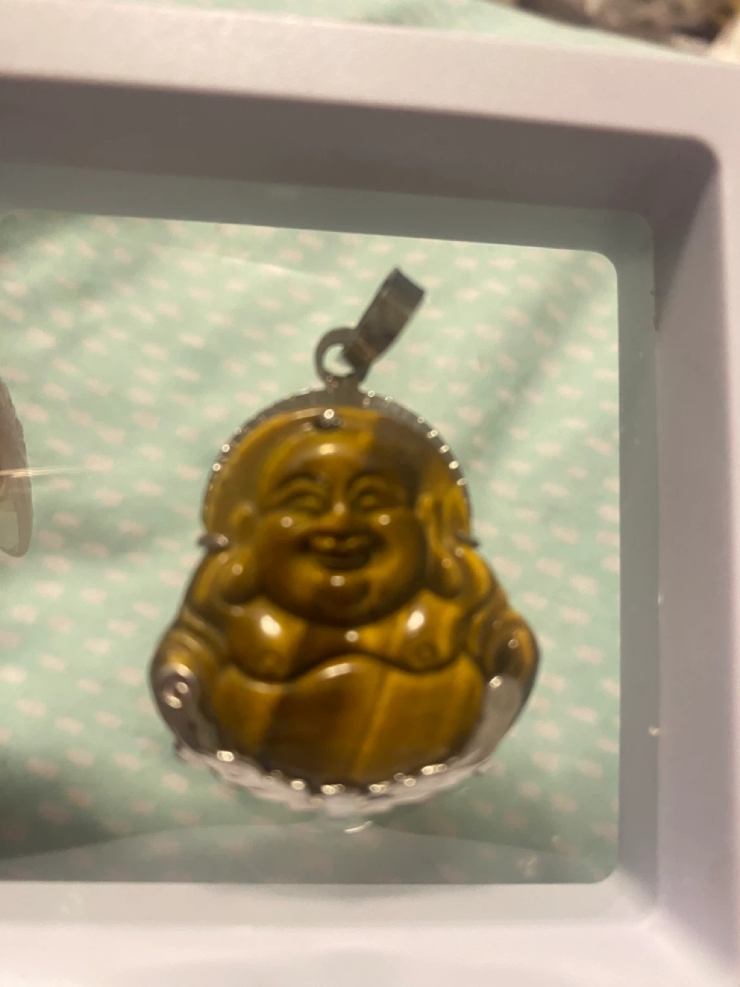Buddha Pendant - Tiger's Eye Stone - photo 2