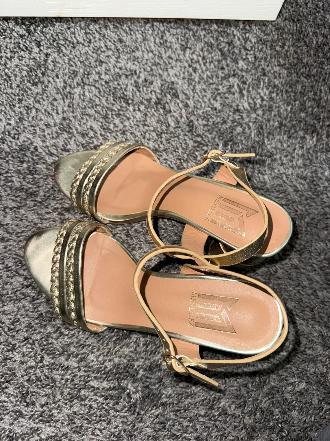 Alberta Ferretti Gold Sandals Size 36 - photo 2